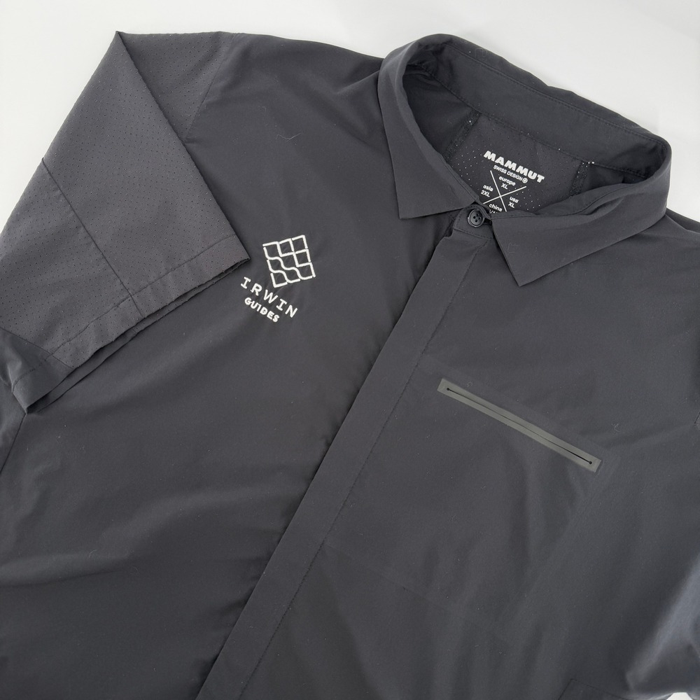 Mammut Technical Button Down Shirt Mens XL Black Performance Stretch Breathable